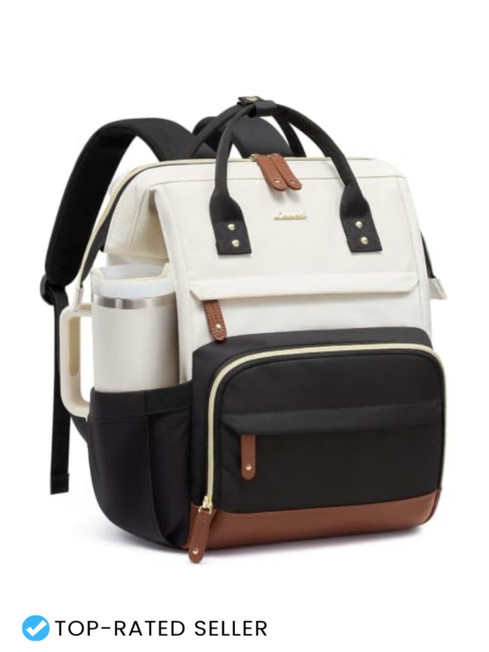 LOVEVOOK 15.6 Inch Laptop Backpack Water Resistant Polyester Travel Daypack